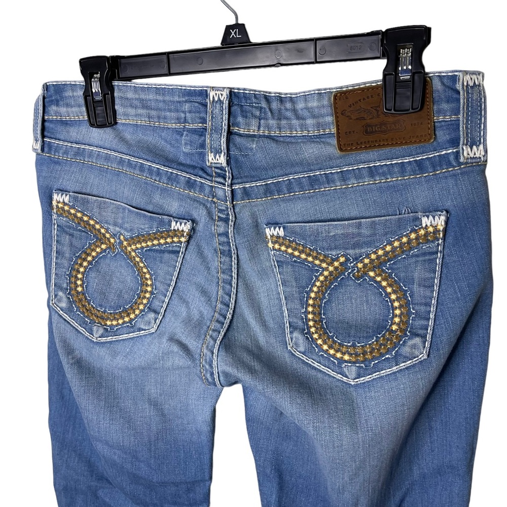 Big Star Jeans Women’s 28x26 Blue Remy Cutoff Stretch Denim Embellished Low Rise - Picture 5 of 10